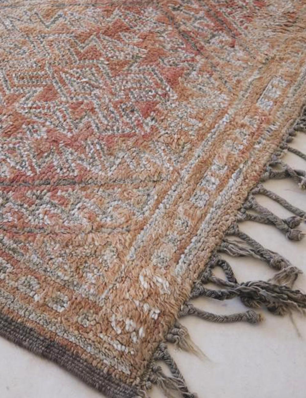 Terracotta Vintage Moroccan Rug 7.6 x 6.7 ft / 233 x 205 cm