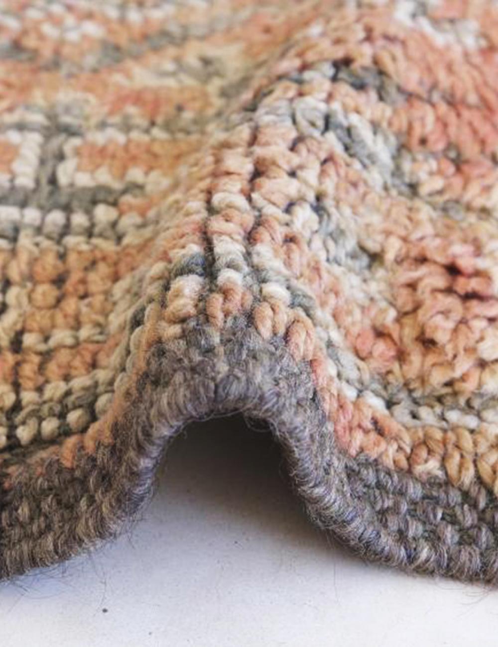 Terracotta Vintage Moroccan Rug 7.6 x 6.7 ft / 233 x 205 cm