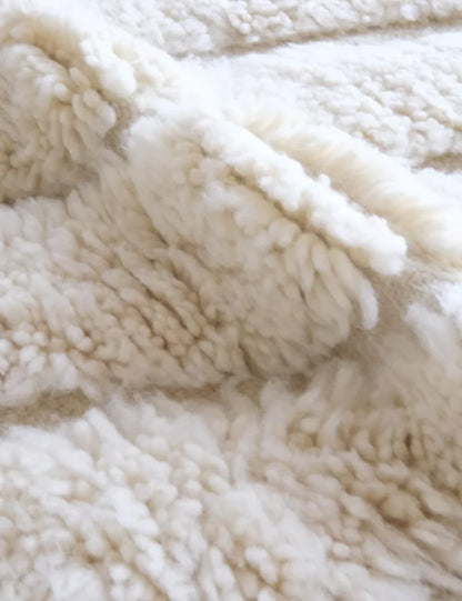 White Beni Ourain Rug 9.5 x 7 ft / 291 x 214 cm - Surcoma