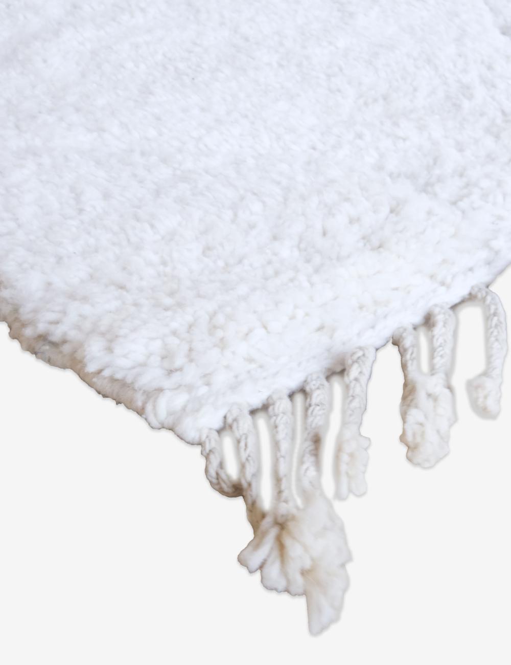 White Berber Moroccan Wool Rug 11.4 x 8.4 ft / 347 x 258 cm