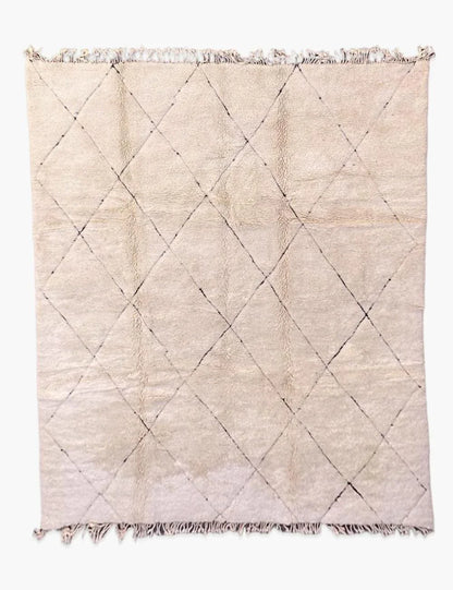 White Moroccan Mrirt Rug – Handwoven Wool Rug | Surcoma - Surcoma