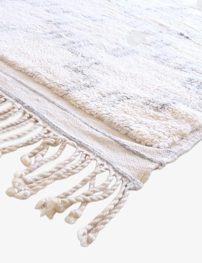 White Moroccan Mrirt Rug 10 x 6.8 ft / 304 x 209 cm - Surcoma