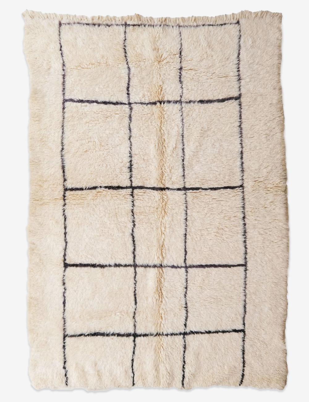 Grid Pattern Moroccan Rug 8.3 x 5.7 ft / 254 x 174 cm