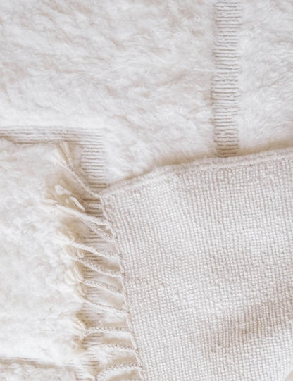 Custom White Textured Moroccan Rug - Forma 63