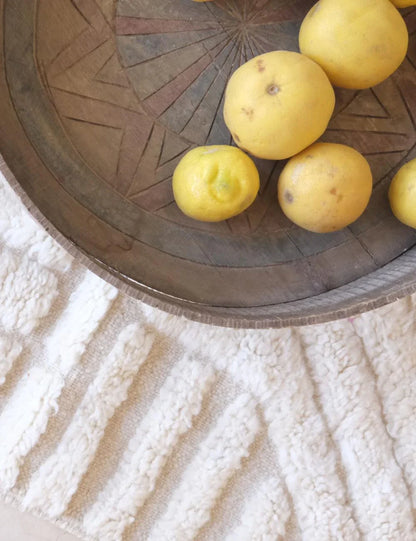 White Moroccan Runner Rug 9.5 x 2 ft / 289 x 62 cm - Surcoma