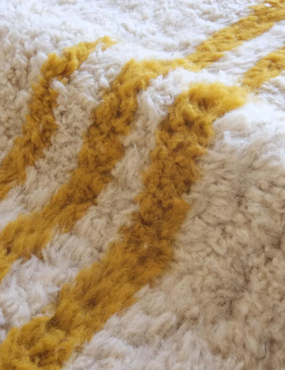 Yellow Moroccan Modern Area Rug 11.4 x 8 ft / 346 x 245 cm - Surcoma