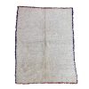 Handwoven 6x8 White and Purple Scandinavian Moroccan Wool Carpet