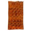 Handmade 5x9 Orange and Beige Bohemian & Eclectic Moroccan Wool Carpet