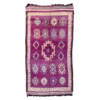 Handwoven 6x13 Purple and Beige Ethnic Berber Wool Carpet